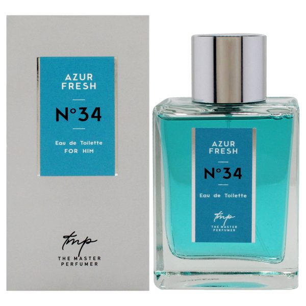 Azur Fresh N34 by The Master Perfumer for Men - 3.4 oz EDT Spray Online now