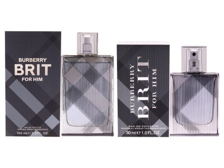 Burberry Brit Kit by Burberry for Men - 2 Pc Kit 1oz EDT Spray, 3.3oz EDT Spray Supply