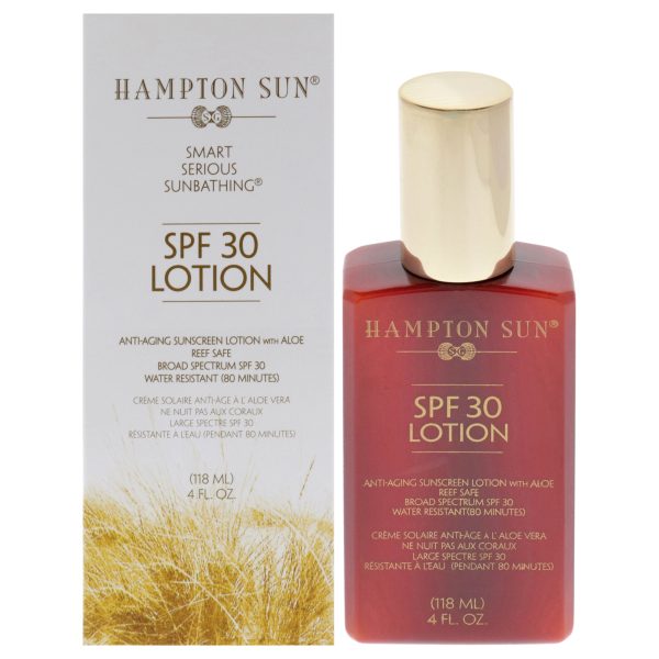 Anti-Aging Sunscreen Lotion SPF 30 by Hampton Sun for Unisex - 4 oz Lotion Online Sale