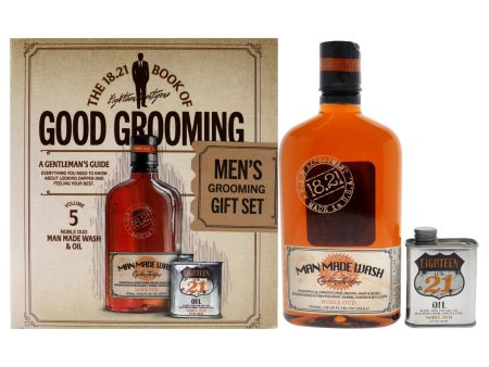 Book of Good Grooming Volume 5 Set - Noble Oud by 18.21 Man Made for Men - 2 Pc 18oz Man Made Wash 3-In-1 Shampoo, Conditioner and Body Wash, 2oz Oil For Discount