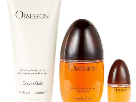 CALVIN KLEIN OBSESSION 3 PCS SET FOR WOMEN: 3.4 EAU DE PARFUM SPRAY + 0.5 EAU DE PARFUM SPRAY + 6.7 BODY LOTION Online Sale