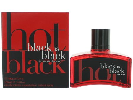 Black Is Black Hot By Nuparfums, 3.4 Oz Eau De Toilette Spray For Men For Sale