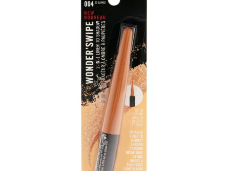 Wonder Swipe 2-in-1 Liner to Shadow - 004 So Savage by Rimmel London for Women - 0.058 oz Eyeliner Supply