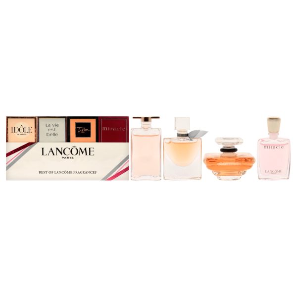 Best of Lancome by Lancome for Women - 4 Pc Mini Gift Set 0.16oz Idole EDP Splash, 0.135oz La Vie Est Belle EDP Splash, 0.25 Tresor EDP Splash, 0.16oz Miracle EDP Splash Fashion