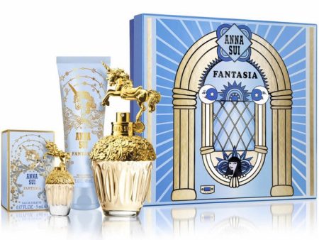 ANNA SUI FANTASIA 3 PCS SET FOR WOMEN: 1.7 EAU DE TOILETTE SPRAY + 5 ML EAU DE TOILETTE MINI + 3 OZ BODY LOTION Sale