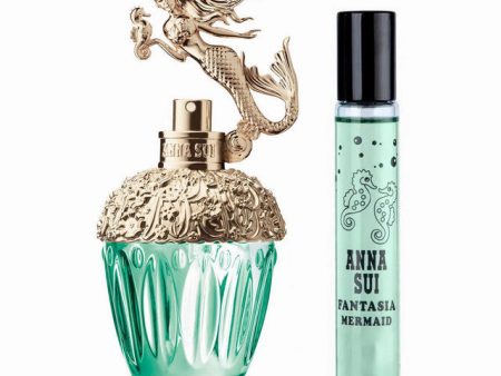 ANNA SUI FANTASIA MERMAID 2 PCS SET FOR WOMEN: 1.7 EAU DE TOILETTE SPRAY + 0.5 EAU DE TOILETTE SPRAY Cheap