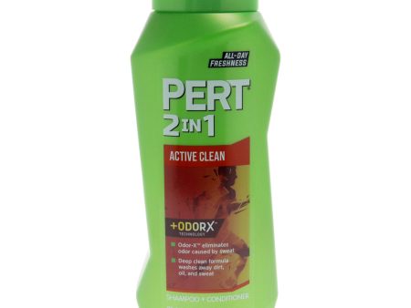 2 in 1 Active Clean Shampoo and Conditioner by Pert for Unisex - 25.4 oz Shampoo and Conditioner For Cheap