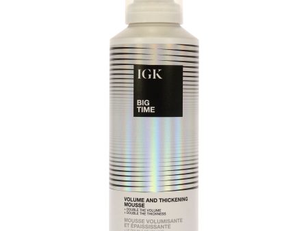 Big Time Volume and Thickening Mousse by IGK for Unisex - 6.2 oz Mousse For Sale