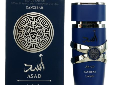 Zanzibar Asad By Lattafa, 3.4 Oz Eau De Parfum Spray For Men Discount