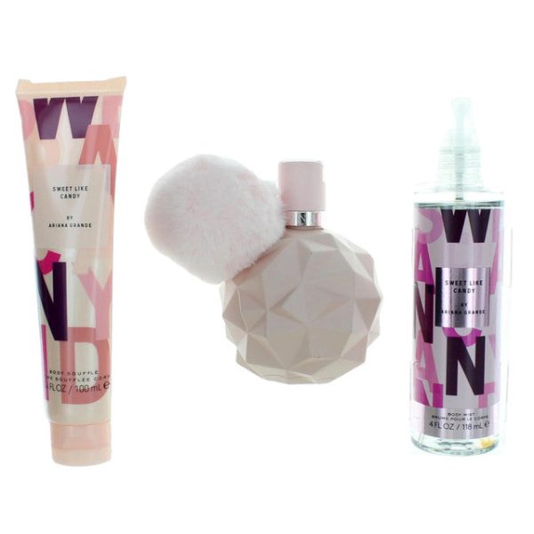 ARIANA GRANDE SWEET LIKE CANDY 3 PCS SET: 3.4 EAU DE PARFUM SPRAY + 4 OZ BODY MIST + 3.4 BODY SOUFFLE Online