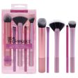 Artist Essentials Set by Real Techniques for Women - 5 Pc Expert Edge Foundation Brush - 217, Smudge Liner Brush - 317, Spotlight Fan Brush - 420, Lip Smudge Brush - 425, Soft Accent Brush - 421 Fashion