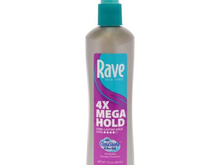 4X Mega Hold Hairspray by Rave for Unisex - 11 oz Hair Spray Online Sale