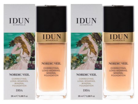 Nordic Veil Foundation - 307 Disa by Idun Minerals for Women - 0.88 oz Foundation - Pack of 2 For Cheap