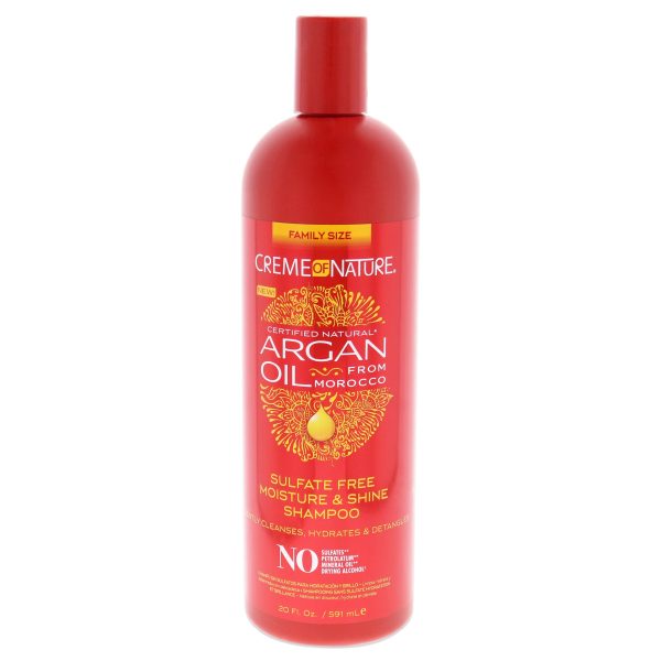 Argan Oil Sulfate-free Moisture and Shine Shampoo by Creme of Nature for Unisex - 20 oz Shampoo Online Hot Sale