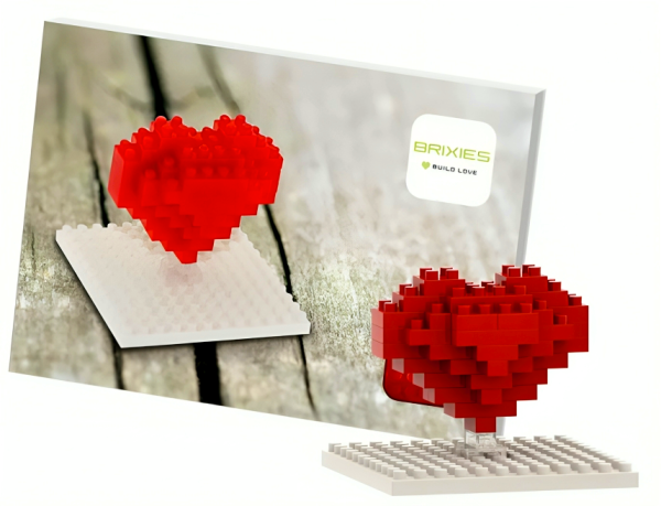 BRIXIES Postcard Heart For Discount